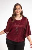 Poncho fête doublé voile avec collier 