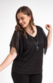 Tee-shirt fête pailleté avec collier