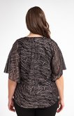 Poncho fond noir avec paillettes nude