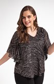 Poncho fond noir avec paillettes nude