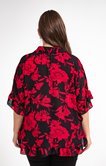 CHEMISE STYLE PONCHO IMPRIME FLEURS
