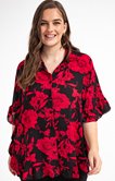 CHEMISE STYLE PONCHO IMPRIME FLEURS