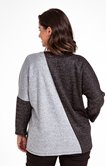 PULL PATCH GRIS ET NOIR AVEC LUREX