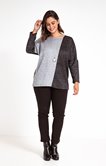 PULL PATCH GRIS ET NOIR AVEC LUREX