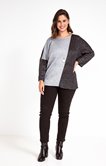 PULL PATCH GRIS ET NOIR AVEC LUREX