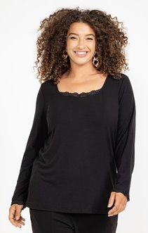 Tee-shirt uni col carré