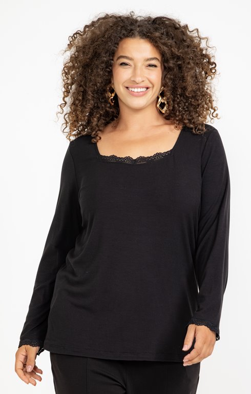 Tee-shirt uni col carré