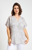 Chemise en lin brodé avec sequins