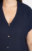 Tee-shirt avec boutons coeurs