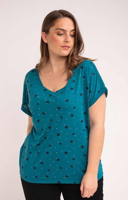 Tee-shirt motif têtes de chat