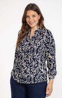 Tee-shirt imprimé forme chemise
