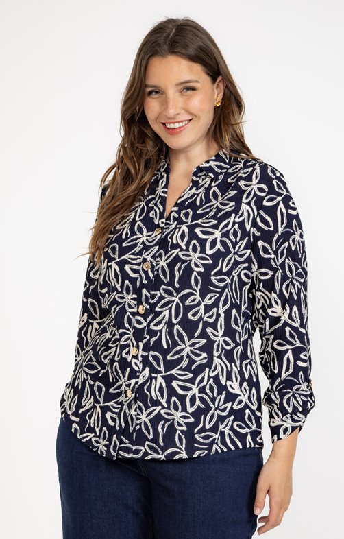 Tee-shirt imprimé forme chemise