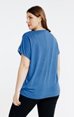 Tee-shirt uni col rond avec tresse