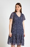 Robe écru imprimé petites taches