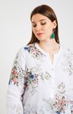 Chemise en lin imprimé à fleurs