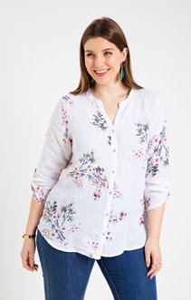 CHEMISE EN LIN AVEC DES SEQUINS