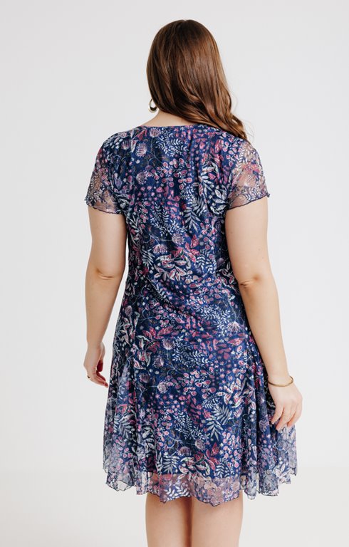 Robe Plissée Marine Tahari - Taille 4 - Neuf Avec étiquettes - Style Fit & Flare