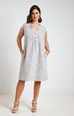 Robe lin avec boutons