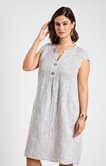 Robe lin avec boutons