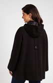 Manteau uni à capuche