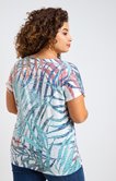 Tee-shirt imprimé palmes avec strass 