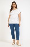 Tee-shirt uni avec étoiles de mer