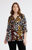 Tunique imprimée avec boutons au col