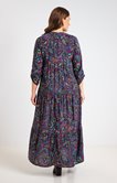 Robe longue imprimée multicolore