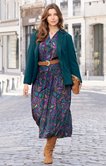 Robe longue imprimée multicolore