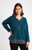 Pull 2-en-1 avec collier