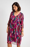 Robe plissée multicolore