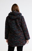Manteau chiné à capuche