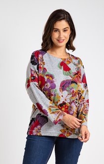 Pull imprimé col rond