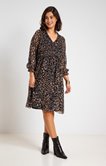 Robe imprimée avec ruché