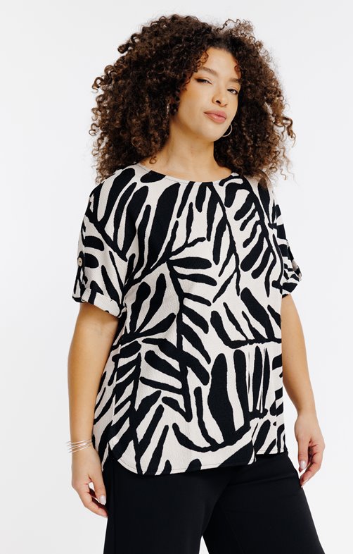 Tee-shirt imprimé bi-colore