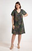 Robe en lin imprimé