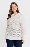Pull long en maille ajourée