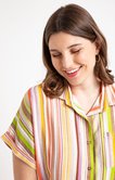 Chemise imprimé rayures multicolore