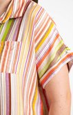 Chemise imprimé rayures multicolore
