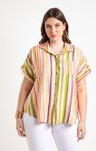 Chemise imprimé rayures multicolore