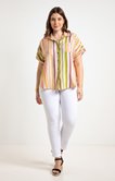 Chemise imprimé rayures multicolore