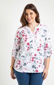 Chemise imprimé fleurs avec col rond