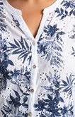 Chemise brodée imprimé fleurs