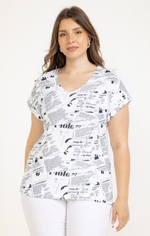 Tee-shirt imprimé journal