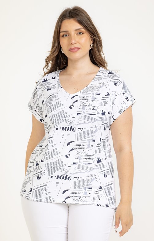 Tee-shirt imprimé journal