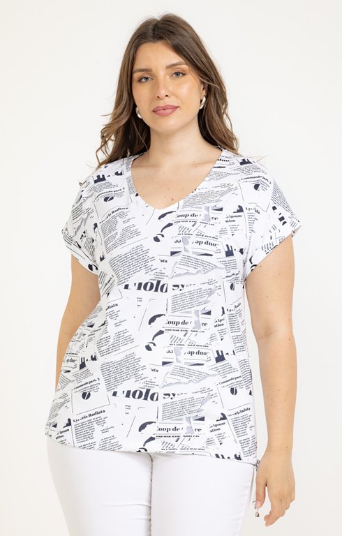 Tee-shirt imprimé journal