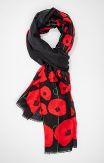 Foulard imprimé coquelicot