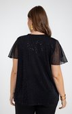 Tee-shirt pailleté avec collier