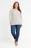 Pull fil fantaisie multicolore crochet