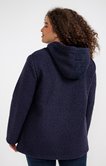 Manteau en bouclette bi matière zippé 